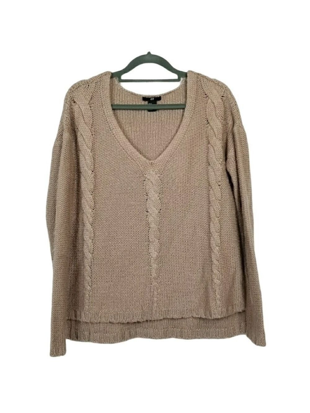 H&M chunky knit high low sweater sz medium